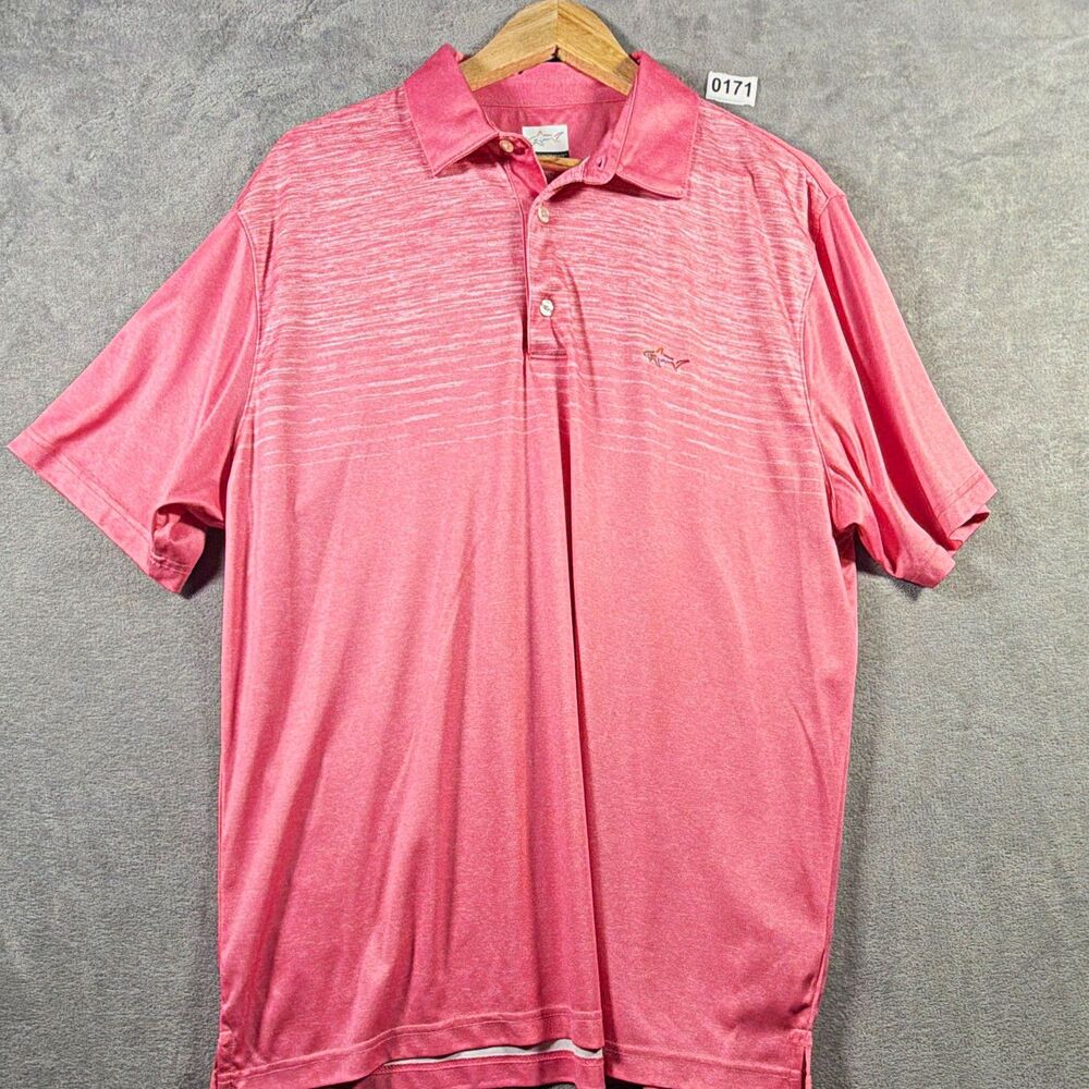 Greg Norman Play Dry Men's XL Pink Short Sleeve Golf Polo Moisture Wicking